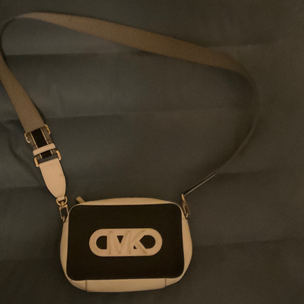 Michael Kors Black and Cream Crossbody Bag